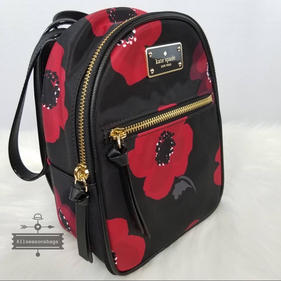 Kate Spade Mini Bradley Wilson Floral Backpack Blk - Picture 5 of 8